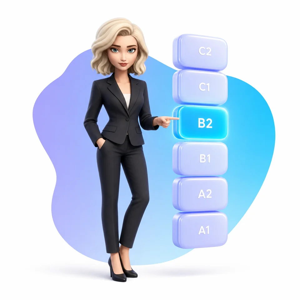 Stacy, the AI English tutor in the Fluently app